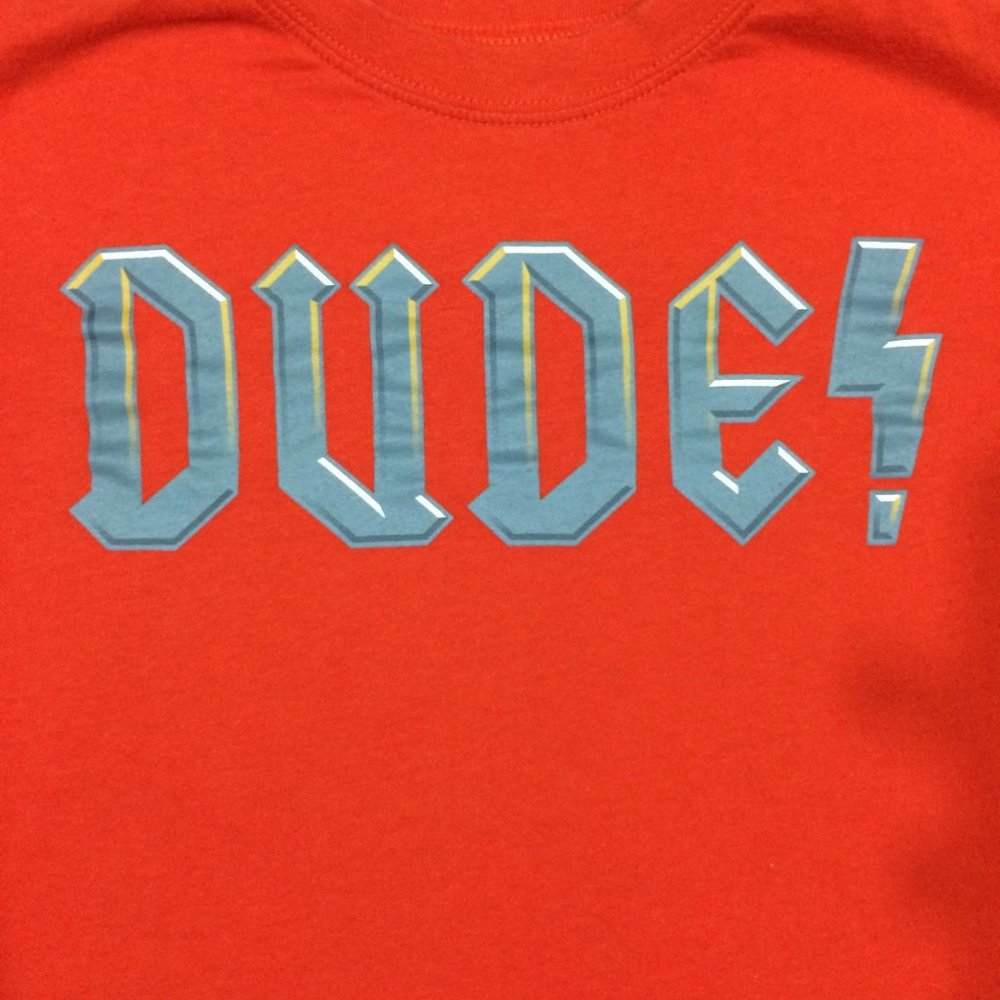 The Childrens Place Boys S 5/6 Orange DUDE! Tshirt - Picture 4 of 4